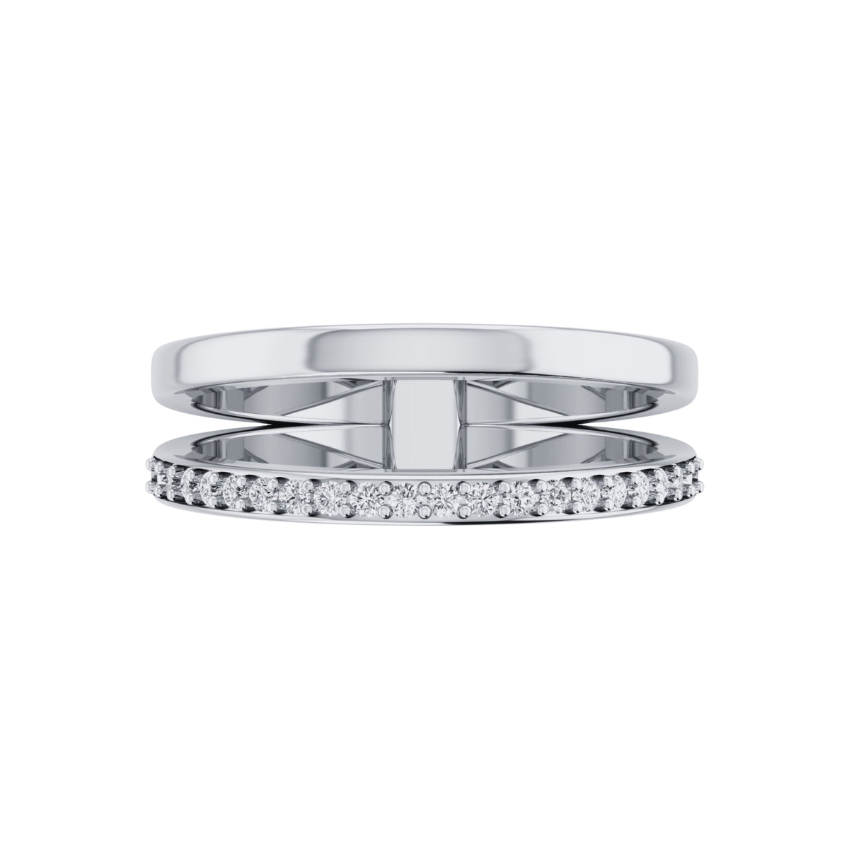 Parallel Pavé Ring