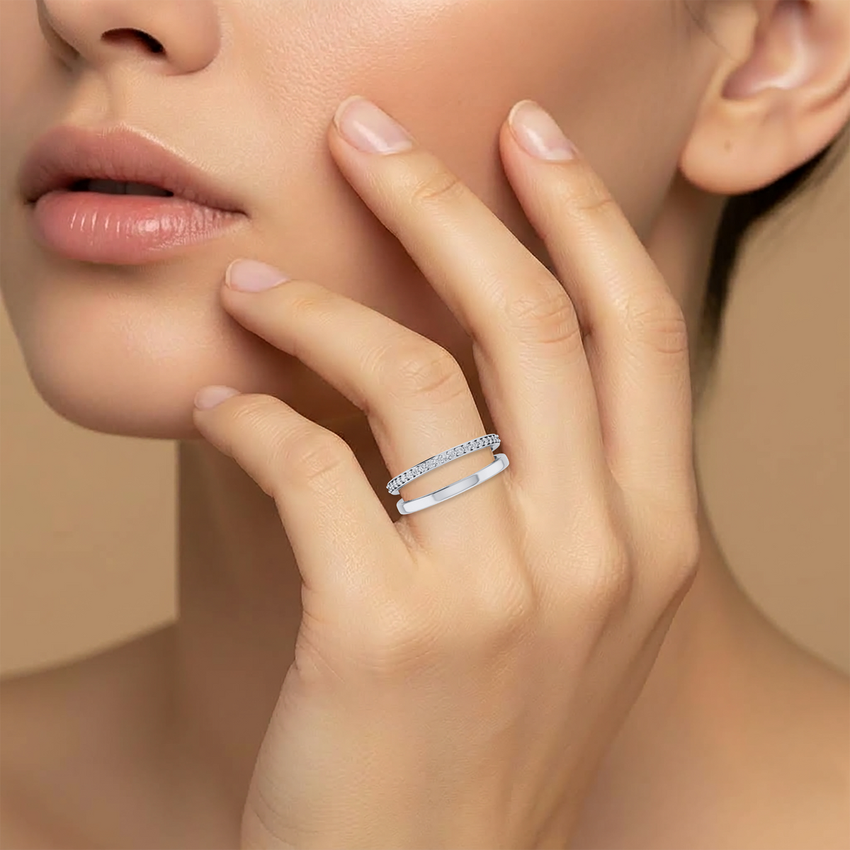 Parallel Pavé Ring
