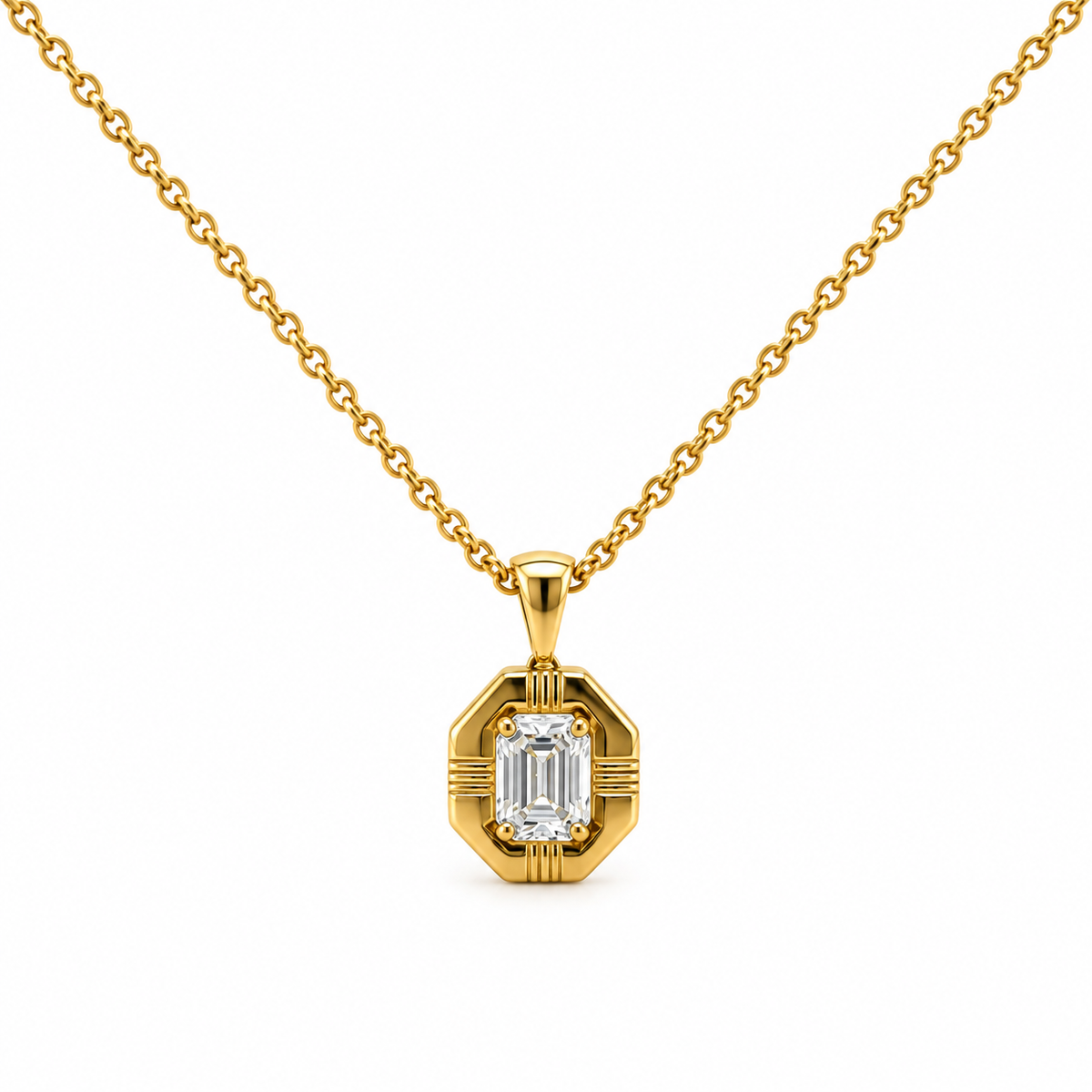 Emerald Frame Pendant