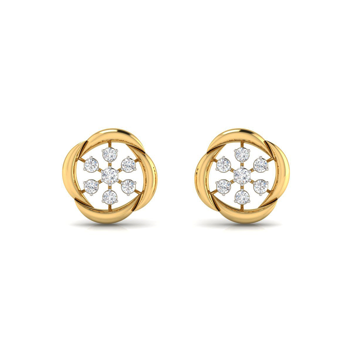 Floral Circle Studs